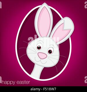 Osterhase und Ei Karte im Vektorformat. Stock Vektor