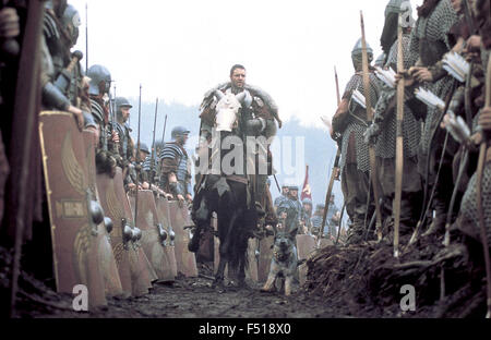 Gladiator ist ein episches Historiendrama 2000-Film unter der Regie von Ridley Scott, mit Russell Crowe.  Dieses Foto ist nur zu redaktionellen Zwecken und unterliegen dem Copyright von der Filmgesellschaft und/oder der Fotograf von dem Film oder der Firma zugeordnet und kann nur durch Veröffentlichungen im Zusammenhang mit der Förderung der oben genannten Film reproduziert werden. Eine obligatorische Gutschrift auf die Filmgesellschaft ist erforderlich. Der Fotograf sollte auch angerechnet werden, wenn bekannt. Stockfoto