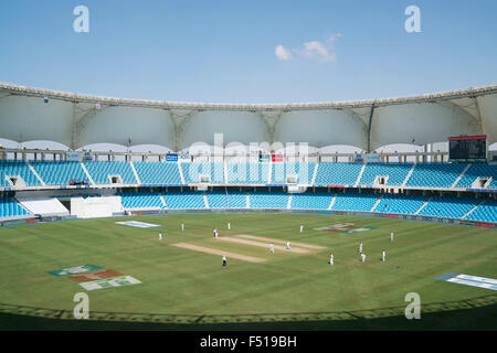 Cricket Testspiel Btwn England und Pakistan im Oktober 2015 in Dubai International Cricket Stadion Dubai Vereinigte Arabische Emirate Stockfoto