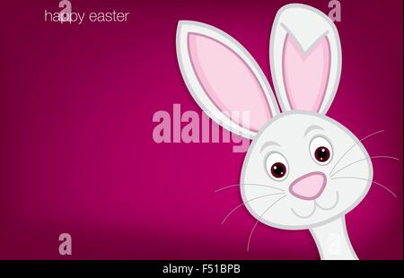 Osterhase Karte im Vektorformat versteckt. Stock Vektor