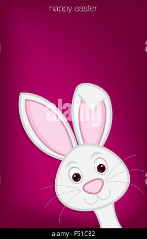 Osterhase Karte im Vektorformat versteckt. Stock Vektor