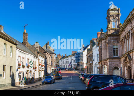 Blick oben Sandgate in der Stadt Zentrum, Berwick-upon-Tweed, Northumberland, England, UK Stockfoto