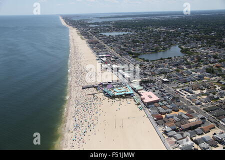 Luftaufnahme von Point Pleasant Beach, New Jersey Stockfoto