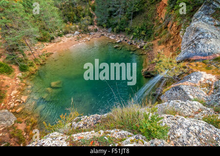 Schöner kleiner See in Spanien (Campdevanol) Stockfoto