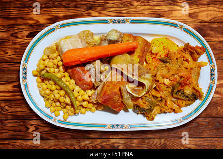 Cocido Maragato Rezept des Biezo Leon in Spanien Pilgern Delice in Saint James Way Stockfoto