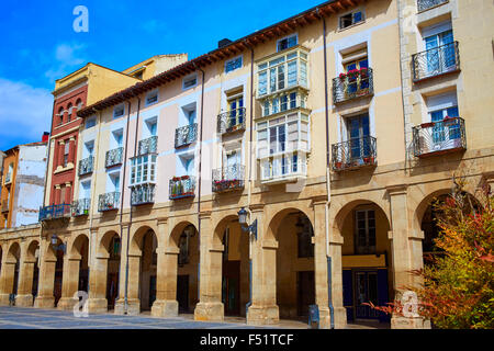 Weg von Saint James Logrono Arkaden im Mercado Plaza Platz La Rioja Stockfoto