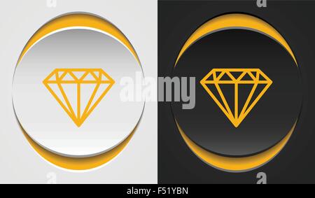 Diamant-Symbole Stock Vektor