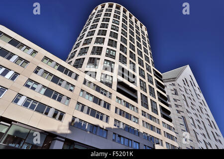 Adler Haus Luxuswohnungen in der City Road, London mit M Montcalm Shoreditch Hotel auf R Stockfoto