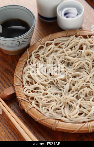 Mori Soba, kalte Buchweizennudeln, japanisches Essen Stockfoto