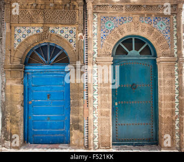 Alte Türen, Essaouira, Marokko Stockfoto