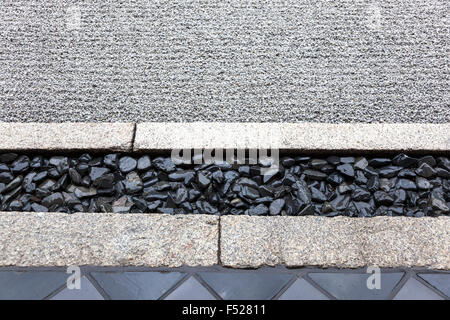 Felsen, Steinen und Kieseln Ryoanji Tempel, Kyoto, Japan Stockfoto