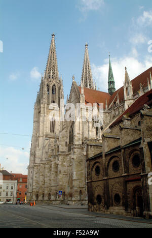 Dom Münster Dom Regensburg Bayern Deutschland Europa Stockfoto