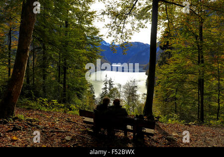 Blick vom Malerwinkel auf Königssee oberen Bayern Deutschland Europa Stockfoto