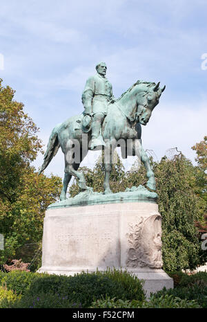 Reiterdenkmal auf Robert E. Lee, die Market Street, Park, Charlottesville, Virginia, USA Stockfoto