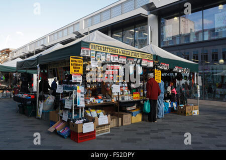 Freiem Himmel Marktstand auf dem Moor in Sheffield Stadtzentrum Stockfoto