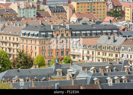 Überblick über die Altstadt, gesehen von Zitadelle Belfort Stadt, Franche-Comté, Frankreich, Europa Stockfoto