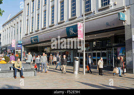 Britische Kaufhäuser BHS, Moor Sheffield City Centre England Großbritannien Stockfoto