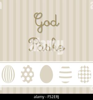 Linie der hellen Osterkarte Eiern im Vektor-Format. Stock Vektor