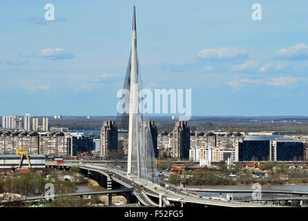 Brücken in Belgrad Stadt (Ada-Brücke) und Neu-Belgrad Stockfoto