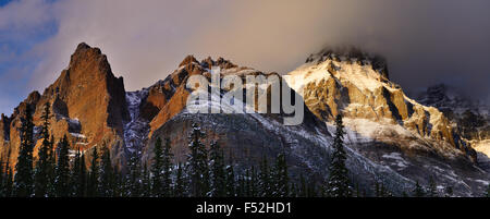 Mount Huber Yoho Nationalpark in British Columbia Kanada Lake O'Hara Stockfoto