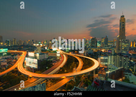 Stadtbild in der Mitte von Bangkok, Thailand Stockfoto