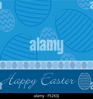 Handgezeichnete Osterei Karte im Vektorformat. Stock Vektor