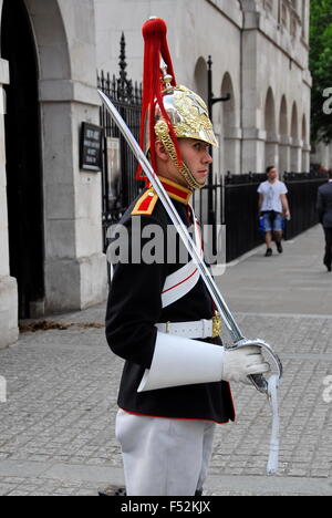 Royal Horse Guard auf Wache in London, England, UK Stockfoto