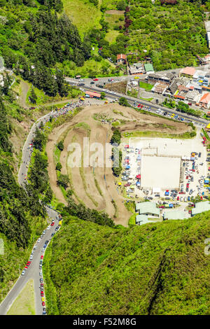 Höhe Foto einer öffentlichen Veranstaltung in Banos De Agua Santa Provinz Tungurahua in Ecuador Stockfoto