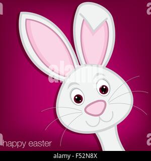 Osterhase Karte im Vektorformat versteckt. Stock Vektor