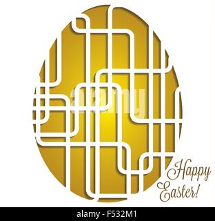 Bright Osterkarte im Vektorformat ausgeschnitten. Stock Vektor