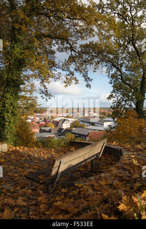 Blick über die alte Stadt Boizenburg, Deutschland, Mecklenburg Stockfoto