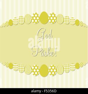 Hellen Ei Osterkarte im Vektor-Format. Stock Vektor