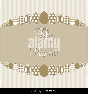 Hellen Ei Osterkarte im Vektor-Format. Stock Vektor