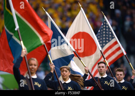 London, UK. 25. Oktober 2015. Gesamtansicht Rugby: 2015 Rugby World Cup Halbfinalspiel zwischen Argentinien Australien 15-29 in Twickenham in London, England. © Fernen Osten Presse/AFLO/Alamy Live-Nachrichten Stockfoto