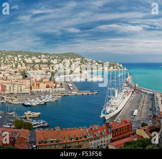 Panoramablick über Nizza, Côte d ' Azur, Frankreich Stockfoto