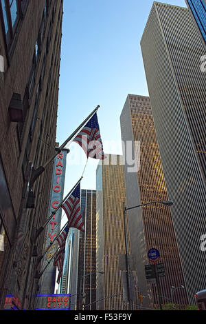 Radio City Music Hall, eine Veranstaltungshalle befindet sich im Rockefeller Center in New York City, USA. Sein Spitzname ist der Schauplatz der Nation Stockfoto