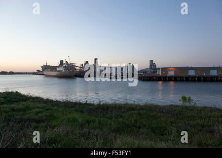 angedockten Schiff im Hafen von Sacramento Stockfoto