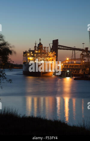 angedockten Schiff im Hafen von Sacramento Stockfoto