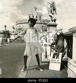 Werbung-Damen Mode Bekleidung, Rom, Italien Stockfoto