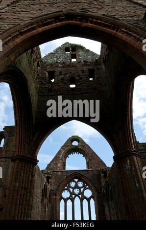 Sweetheart Abbey in das Dorf neue Abtei, in der Nähe von Dumfries in Süd-West-Schottland. Stockfoto