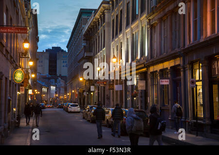 Straßen von Old Montreal, Kanada Stockfoto