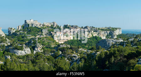 Les Baux de Provence, mittelalterliches Dorf, Bouches du Rhone, Provence Alpes Cote d ' Azur Region, Frankreich Stockfoto