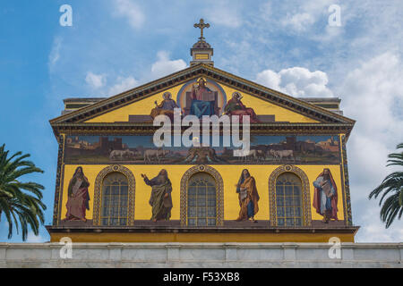 Basilika Sankt Paul vor den Mauern, San Paolo Fuori le Mura, Rom, Latium, Italien Stockfoto