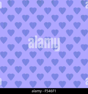 Blaue verspritzte Herzen auf hellere Blau, eine nahtlose Hintergrundmuster Stockfoto