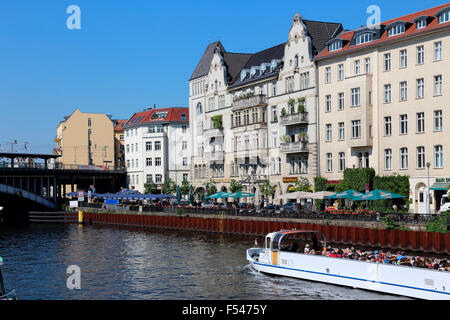 Berliner Nicolai Viertel Spree Stockfoto
