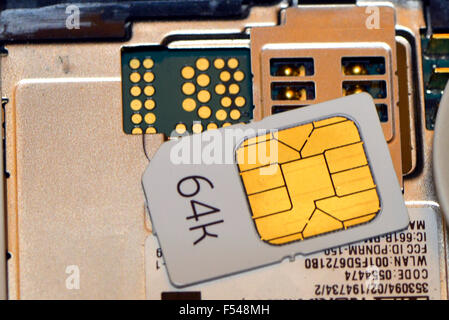 Handy-SIM-Karte 64k Stockfoto