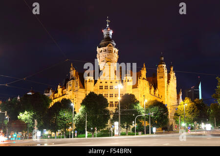 Leipzig Sachsen neue Rathaus Stockfoto