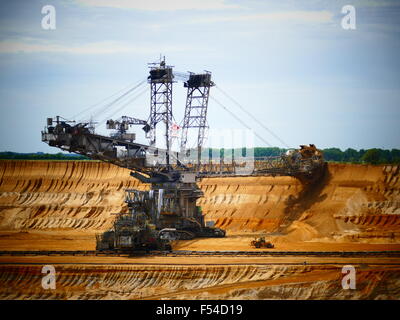 Europa Deutschland NRW Tagebau Garzweiler Oberfläche Bergbau Tagebau-Mine Stockfoto