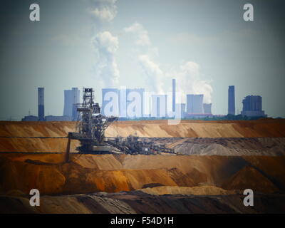 Europa Deutschland NRW Tagebau Garzweiler Oberfläche Bergbau Tagebau-Mine Stockfoto