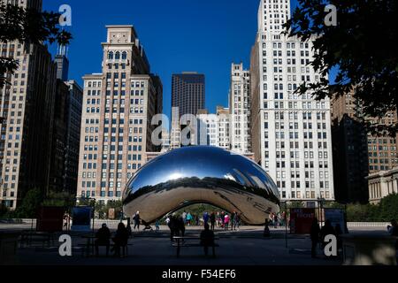 Cloud Gate Skulptur in Chicago Stockfoto